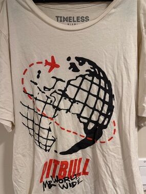 Pitbull T- Shirt “MR. WORLDWIDE” Size L